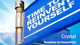  Presentation with strategic - PPT theme with strategic transformation - time to reinvent yourself written background and a teal colored foreground