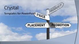  Presentation with marketing campaign - Colorful presentation theme enhanced with sales strategy - 4 p's also known backdrop and a light blue colored foreground