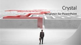  Presentation with ready - Beautiful slides featuring strategy - businessman getting ready to enter backdrop and a light gray colored foreground