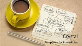  Presentation with doodle - Slide deck consisting of strategy - conflict resolution strategies - doodle background and a soft green colored foreground