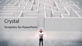  Presentation with good - Audience pleasing PPT layouts consisting of strategy - good looking businessman with briefcase backdrop and a light gray colored foreground