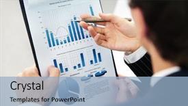  Presentation with strategy - PPT theme enhanced with strategy - image of human hand pointing background and a light blue colored foreground