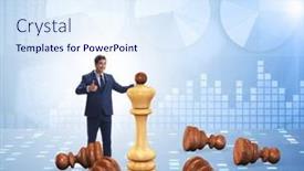  Presentation with tactics - PPT theme featuring strategy-and-tactics-concept background and a sky blue colored foreground