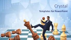  Presentation with tactics - Presentation consisting of strategy-and-tactics-concept background and a sky blue colored foreground