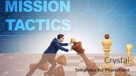  Presentation with tactics - Presentation theme consisting of strategy-and-tactics-concept background and a coral colored foreground