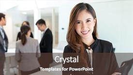  Presentation with asia - Presentation design having strategy asia - business woman in meeting room background and a tawny brown colored foreground