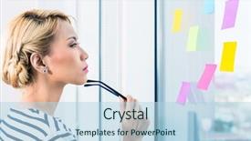  Presentation with asia - Beautiful slides featuring strategy asia - chinese business woman planning backdrop and a  colored foreground