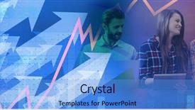  Presentation with wireless power transmission technology - Amazing slide deck having business people using wireless technology backdrop and a light blue colored foreground