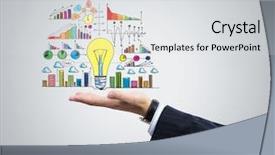  Presentation with hand palm - Slides consisting of bicycle - kids design - active blond background and a gray colored foreground