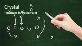  Presentation with tactics - Slides enhanced with strategy diagram - sport tactics background and a tawny brown colored foreground