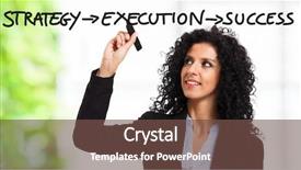  Presentation with motivational - Beautiful slides featuring strategy execution - businesswoman writing a motivational concept backdrop and a tawny brown colored foreground