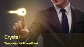  Presentation with key to success - PPT layouts featuring strategy house win goals - concept with key to success background and a  colored foreground