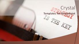  Presentation with strategy culture and structure - Presentation theme with strategy-is-the-key-phrase background and a sky blue colored foreground