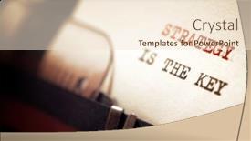  Presentation with strategy - Presentation design having strategy-is-the-key-phrase background and a lemonade colored foreground