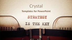  Presentation with strategy - Presentation featuring strategy-is-the-key-phrase background and a lemonade colored foreground
