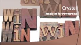  Presentation with conflict resolution - Theme consisting of strategy negotiation or conflict resolution background and a coral colored foreground