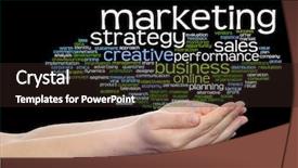  Presentation with marketing strategy - PPT layouts with strategy promotion branding value performance background and a  colored foreground