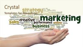  Presentation with marketing strategy - Beautiful slides featuring strategy promotion branding value performance backdrop and a  colored foreground