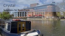  Presentation with shakespeare - Presentation theme consisting of stratford-upon-avon-england background and a light blue colored foreground