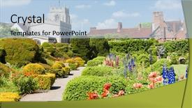  Presentation with garden - Slide set enhanced with plant kingdom - new place garden stratford-upon-avon warwickshire background and a light blue colored foreground