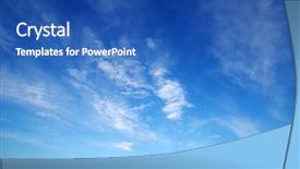  Presentation with sky blue - Slide deck consisting of blue sky and white clouds background and a  colored foreground