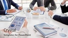  Presentation with employee job satisfaction and extravert - Beautiful PPT layouts featuring stratygc planning - touchpad with data held backdrop and a light gray colored foreground