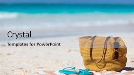  Presentation with beach bag - Amazing presentation having straw bag sun glasses towel backdrop and a lemonade colored foreground