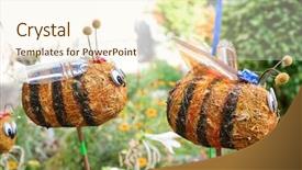  Presentation with beer garden friends in tracht - Cool new presentation theme with straw bees used as garden backdrop and a cream colored foreground