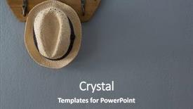  Presentation with low hanging fruit - Amazing PPT layouts having straw hat hanging on hook backdrop and a gray colored foreground