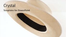  Presentation with graduation ceremony graduation caps hat - Presentation theme having straw hat background and a lemonade colored foreground