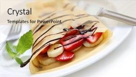  Presentation with chocolate strawberry - Beautiful slides featuring strawberries bananas - strawberry banana crepe with chocolate backdrop and a lemonade colored foreground