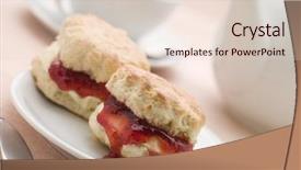  Presentation with afternoon tea - Cool new presentation theme with strawberries with afternoon tea backdrop and a lemonade colored foreground