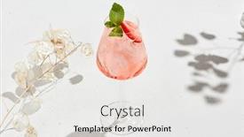  Presentation with alcoholic - Presentation design having strawberry-alcoholic-cocktail-on-white background and a white colored foreground