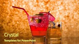  Presentation with liqueur - Amazing slide set having strawberry cocktail and whiskey liqueur backdrop and a  colored foreground