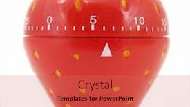  Presentation with timer - Presentation having strawberry egg clockwork timer background and a coral colored foreground