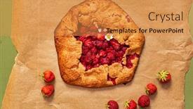  Presentation with strawberry - Amazing presentation having strawberry-galette-with-fresh-strawberries backdrop and a gold colored foreground