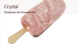  Presentation with ice cream strawberry - Presentation theme featuring strawberry ice cream background and a lemonade colored foreground