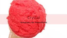  Presentation with strawberry ice cream - Audience pleasing slides consisting of strawberry ice cream backdrop and a red colored foreground