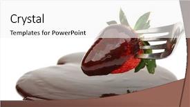  Presentation with chocolate strawberry - Beautiful PPT layouts featuring strawberry in chocolate backdrop and a  colored foreground