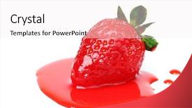  Presentation with fructose - Cool new slide deck with strawberry in syrup backdrop and a white colored foreground