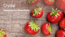  Presentation with top view of appetizing fresh - Presentation theme consisting of strawberry jam - fresh strawberries shot from top background and a coral colored foreground