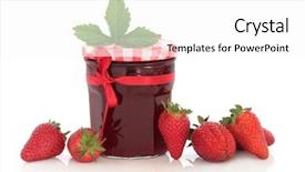  Presentation with strawberry - Beautiful PPT layouts featuring strawberry jam and fresh strawberries backdrop and a white colored foreground