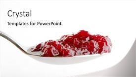  Presentation with coconut jam - Colorful presentation design enhanced with strawberry jam on a white backdrop and a white colored foreground