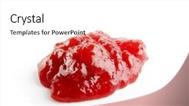  Presentation with jam - Slide deck featuring strawberry jam on a white background and a white colored foreground