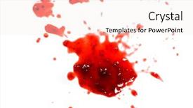  Presentation with jam - Presentation theme enhanced with strawberry jam splash on white background and a sky blue colored foreground