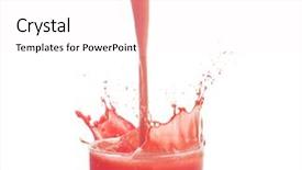  Presentation with aloe vera juice - Cool new slide set with strawberry juice on a white backdrop and a  colored foreground