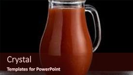  Presentation with mocktails - Presentation theme enhanced with strawberry-lemonade-in-jar background and a tawny brown colored foreground