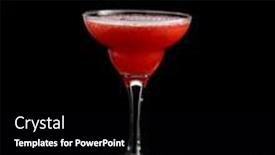  Presentation with strawberry - PPT layouts with strawberry-margarita-on-black-concrete background and a black colored foreground