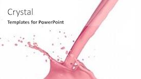  Presentation with milk splash - Cool new slide deck with strawberry-milk-splash-isolated backdrop and a white colored foreground