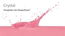  Presentation with milk splash - Slide deck enhanced with strawberry-milk-splash-isolated background and a white colored foreground